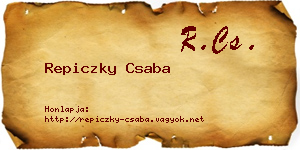 Repiczky Csaba névjegykártya